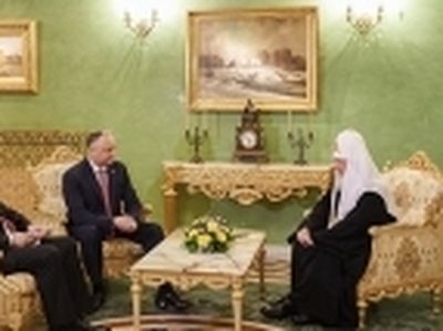 Святейший Патриарх Кирилл встретился с Президентом Республики Молдова Игорем Додоном