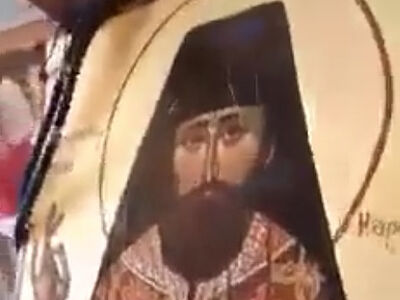 В Греции мироточит икона прп. Георгия, Нового Исповедника