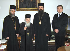 Члены делегации со Святейшим Патриархом Павлом 