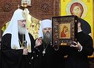 Святейший Патриарх Кирилл встретился с духовенством и прихожанами храма Вознесения Господня города Корсакова