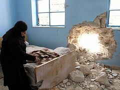 Представители СМИ посетили женский монастырь возле Дамаска, обстрелянный боевиками