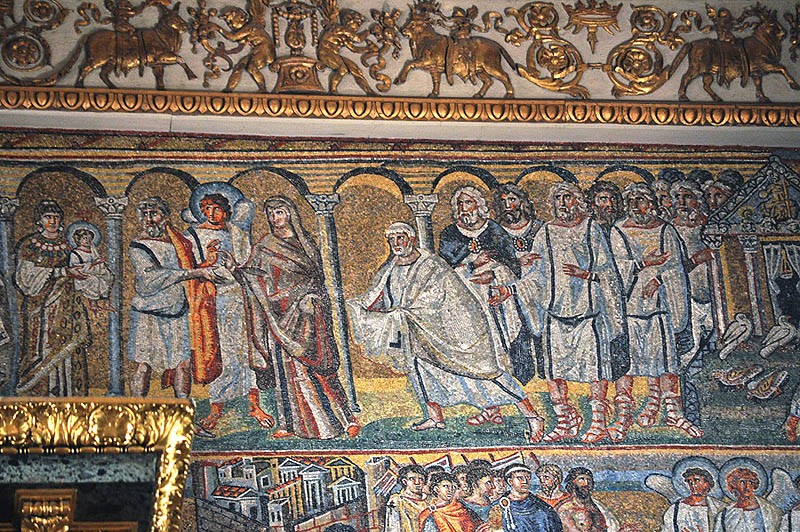 The Meeting of the Lord. Mosaic in the triumphal archway, Santa Maria Maggiore basilica, Rome. 432-440. Photo: Pavel Otdelnov