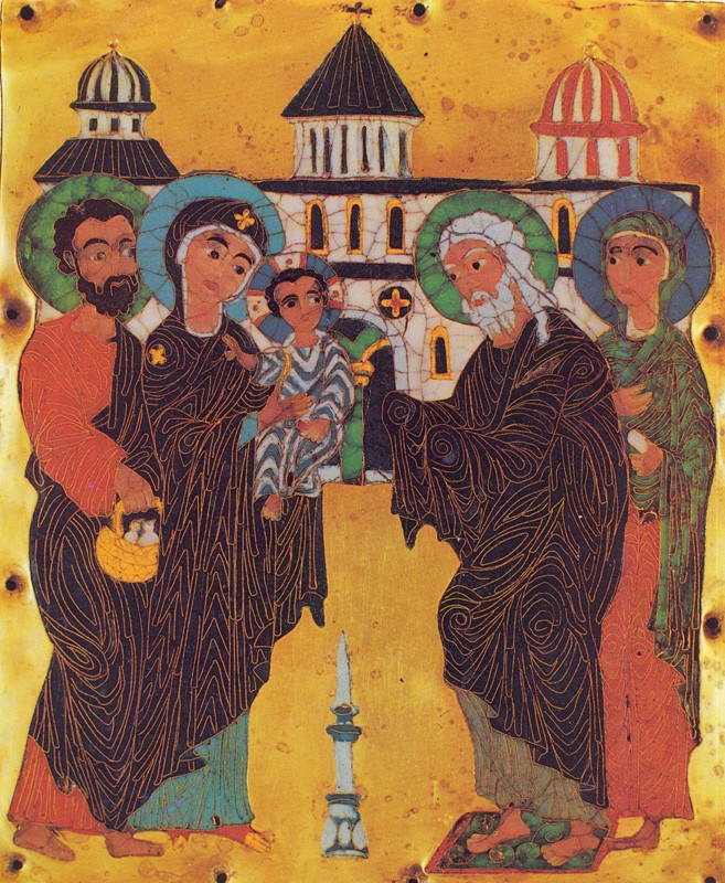 Meeting of the Lord. Enamel. Late 11th c.-early 13th c., Georgia. State Museum of Georgian Art, Tbilisi.