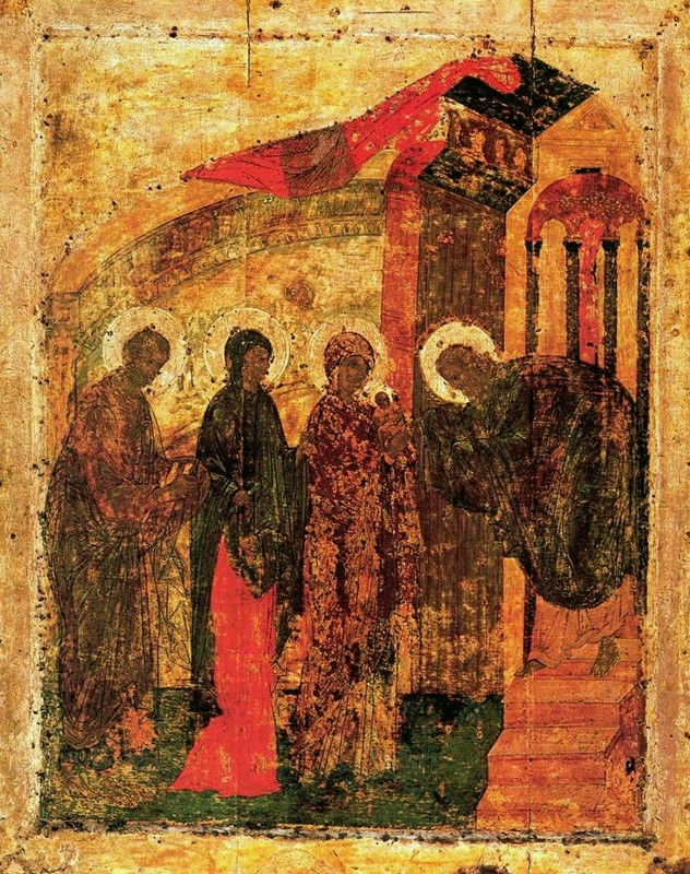 Icon from the early 15th c., from the festal row of the Annunciation Cathedral, Moscow Kremlin.