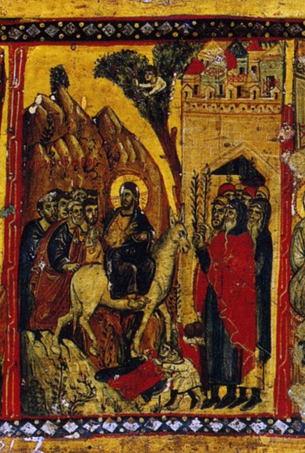 The Entry of the Lord into Jerusalem. Byzantium. 13th c.. Monastery of St. Catherine, Sinai.