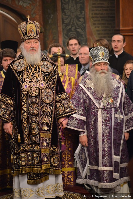 Святейший Патриарх Кирилл и епископ Дмитровский Феофилакт