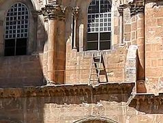 The Immovable Ladder at the Church of the Holy Sepulchre