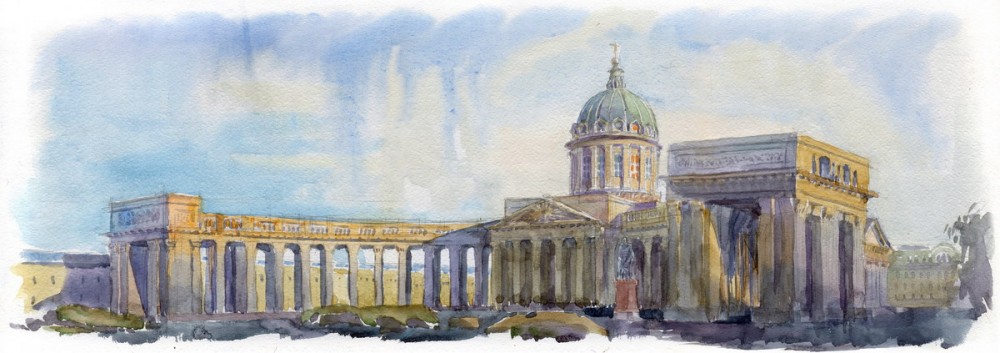 The Kazan Cathedral on Nevsky Avenue, St. Petersburg