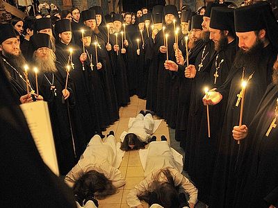 Всенощное бдение в Сретенском монастыре накануне дня памяти сщмч. Илариона
