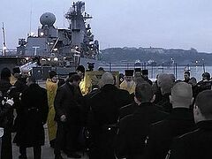 Военные корабли в Севастополе благословили Дарами волхвов