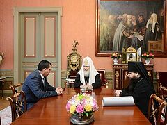 Патриарх Кирилл встретился с главой Республики Ингушетия Ю.Б. Евкуровым