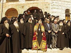 New Abbot of Mt. Athos Grigoriou Monastery enthroned