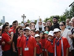 Patriarch Kirill Meets with a Group of Orphaned Children from Syria