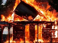В Черкасской области сожгли сатанинский «храм»