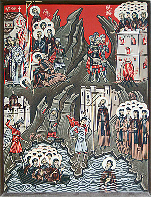 Holy Martyrs Killed by the Latins at the Iveron Monastery on Mt. Athos (13th century)