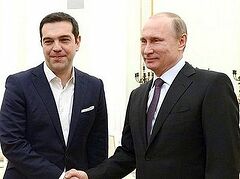 Владимир Путин вручил Алексису Ципрасу икону, вывезенную нацистами из Греции
