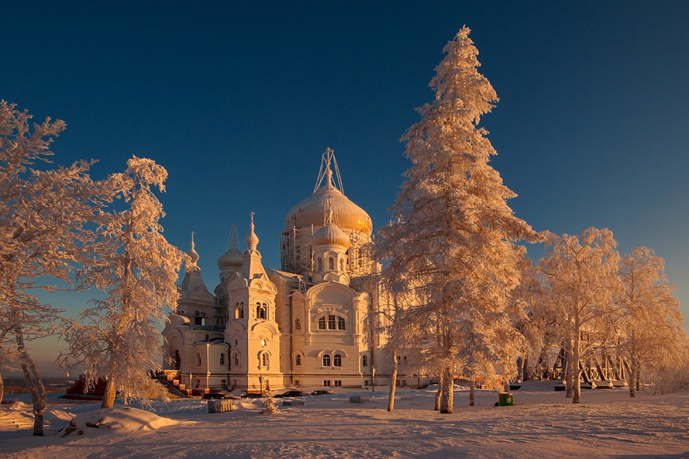 A winter landscape in Belaya Gora area
