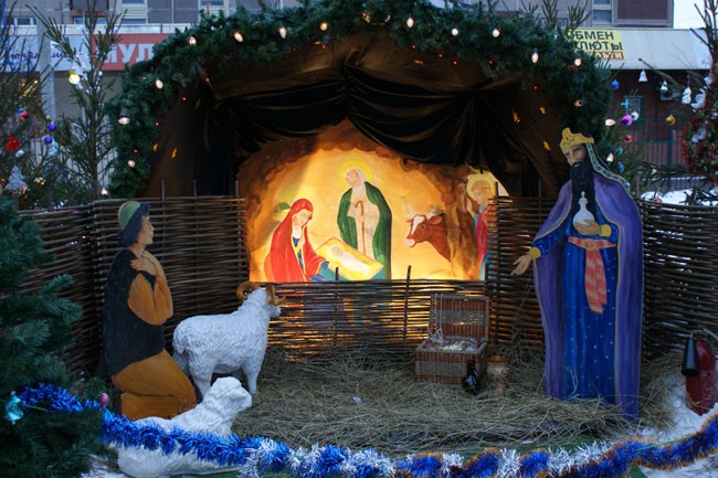 But of course, now manger scenes are being set up in many churches.