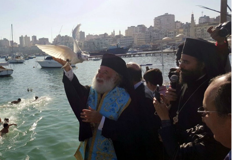 The Blessing of Waters and Theophany immersions in Alexandria. 