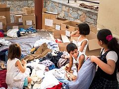 To help the refugee crisis on the island of Lesvos