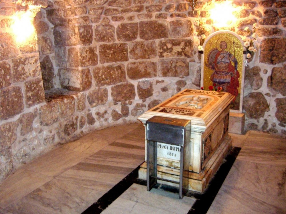 The relics of Great Martyr George in the church in Lydda