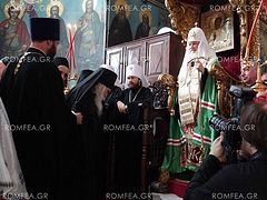 Patriarch Kirill served a Moleben in St. Panteleimon Monastery on Athos