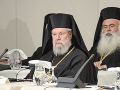 Archbishop Chrysostomos of Cyprus accused bishops, theologians, and laity critical of Holy and Great Council of fundamentalism in speech at opening of Crete Synaxis