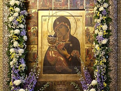 Божественная литургия в Сретенском монастыре на Сретение Владимирской иконы Божией Матери