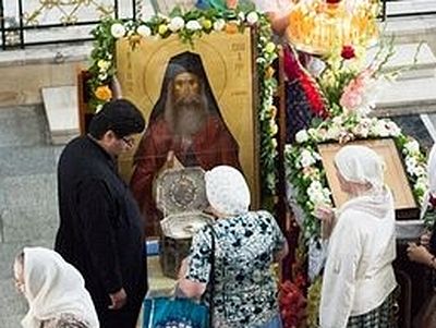 Around 150,000 people have venerated relics of St. Silouan in Russia already