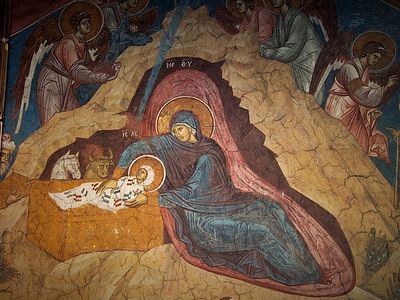 Богослужение на Рождество Христово в Сретенском монастыре