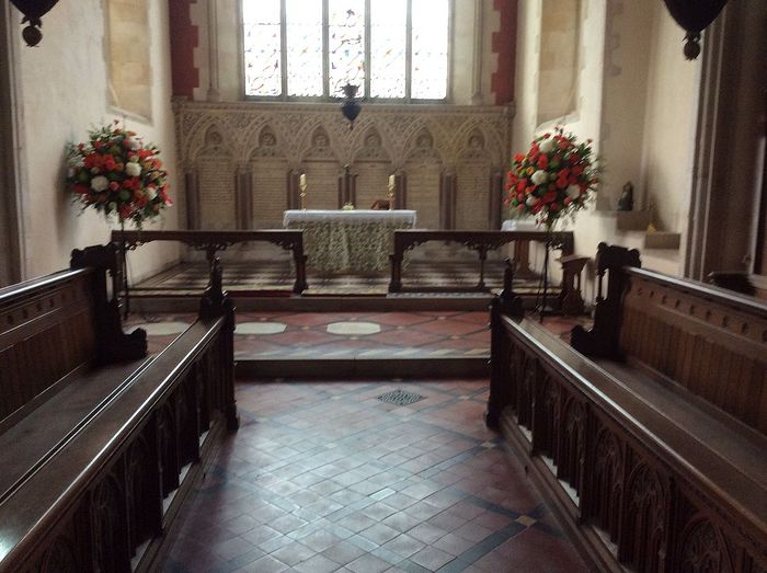 View of the chancel of St. Withburgh's Church in Holkham, Norfolk (kindly provided by the Holkham parish)