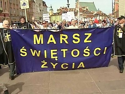 В Варшаве прошел христианский «Марш против абортов»