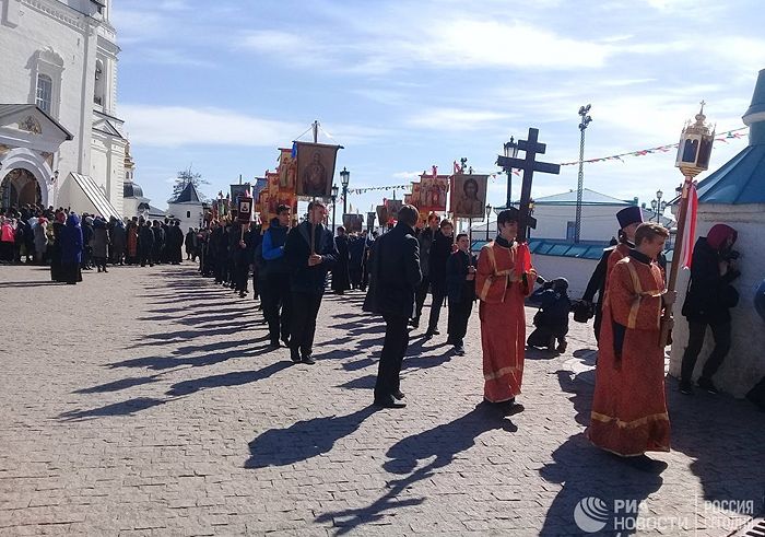 Крестный ход в честь открытия музея семьи Николая II в Тобольске. Фото: РИА Новости / Ольга Ерачина 