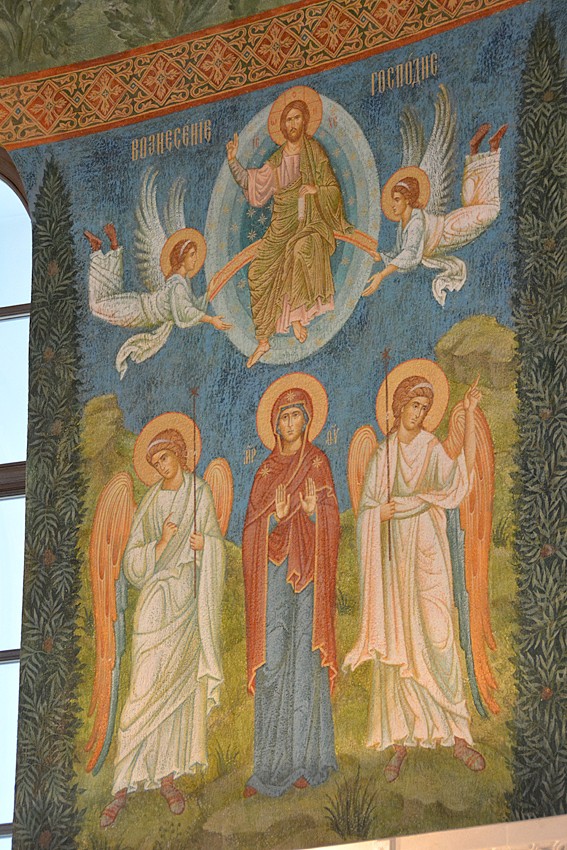 Ascension of the Lord. Fresco in the altar of Sretensky Monastery’s new cathedral