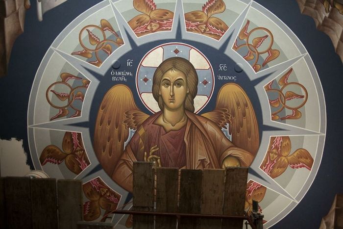 Настенная роспись собора монастыря Живоносный Источник
