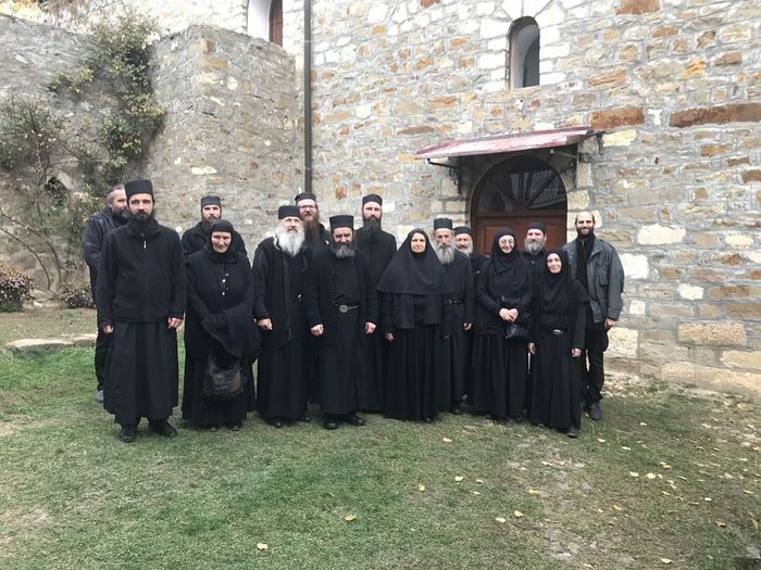 The Brotherhood of Draganac Monastery with the Sisters of Devič Monastery. November 2017.
