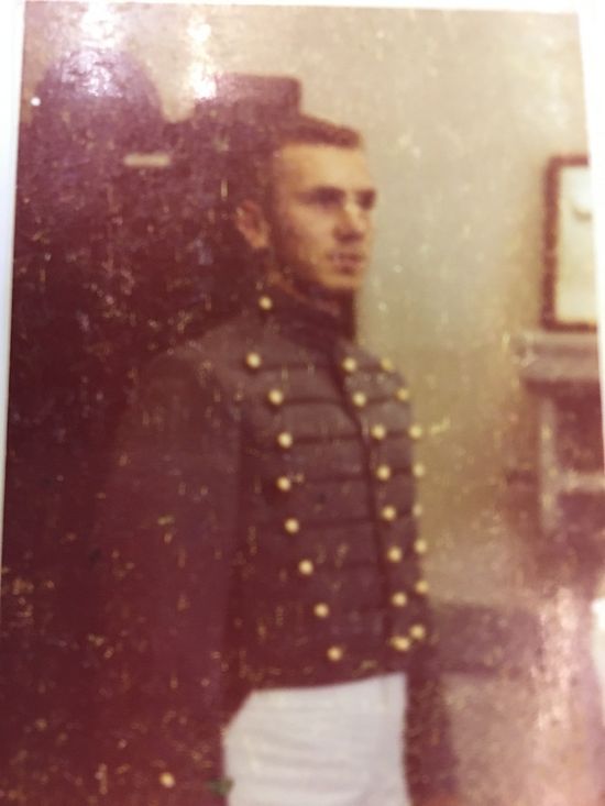 Nicholai Lukianov in a military school uniform.