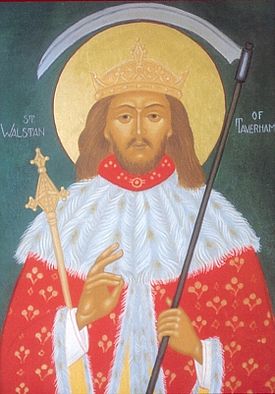 An Orthodox icon of St. Walstan of Bawburgh