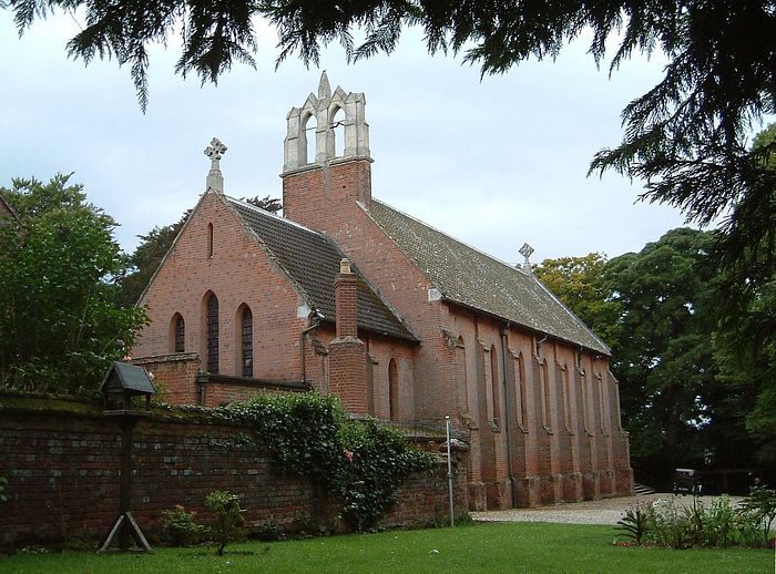 Rear of the Our Lady and St. Walstan's RC Church in Costessey, Norfolk (provided by the rector of RC church in Costessey)