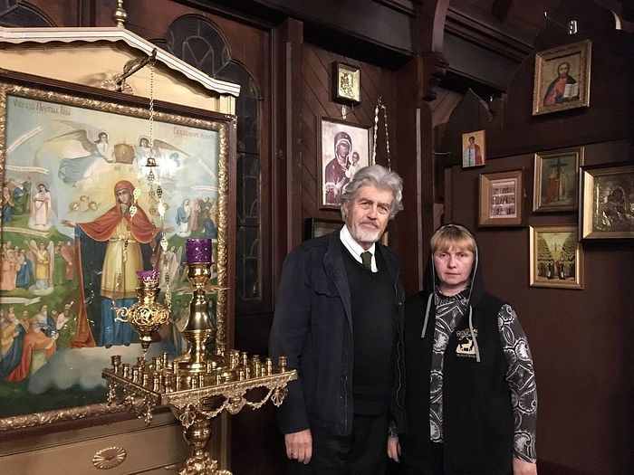 С Георгием Александровичем Шереметевым в старом соборе Сан-Франциско