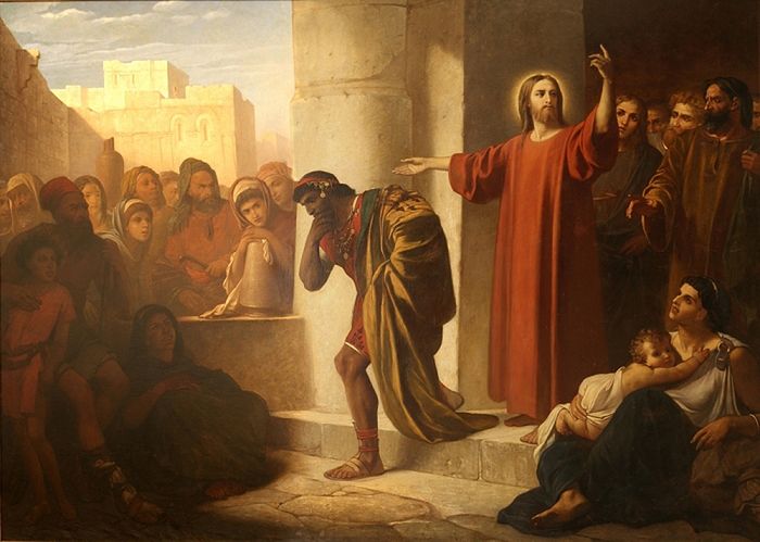 Христос и богатый юноша. Ф. Чумаков. 1866 г.