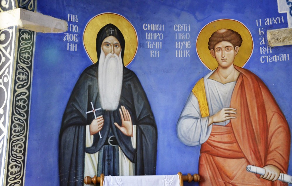 St. Symeon the Myrrhgusher and the Proto-Martyr Archdeacon Stephen