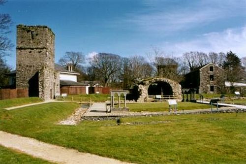 Remains of Rushen Abbey on the Isle of Man