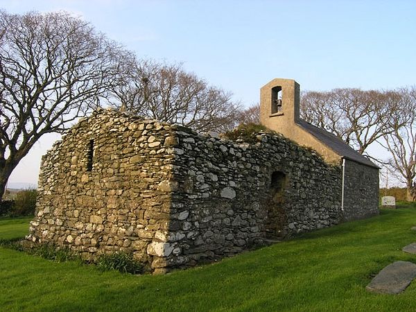 St. Adamnan's Old Church in Lonan, Isle of Man