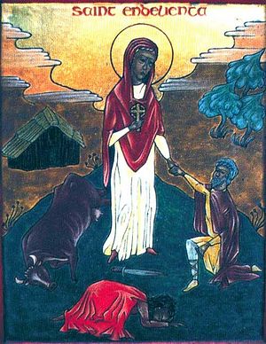 An icon of St. Endelienda