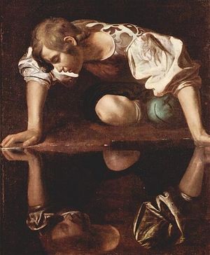 Narcissus, c.1599. Artist: Caravaggio. Photo: Wikipedia