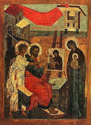 Evangelist Luke, painting an icon of the Theotokos. Photo: Wikipedia