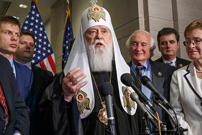 Глава непризнанного Киевского патриархата Филарет в Вашингтоне. Фото: J. Scott Applewhite / AP / Scanpix