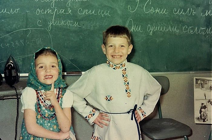 Natasha and Vanya Sokoloff at the Russian school.