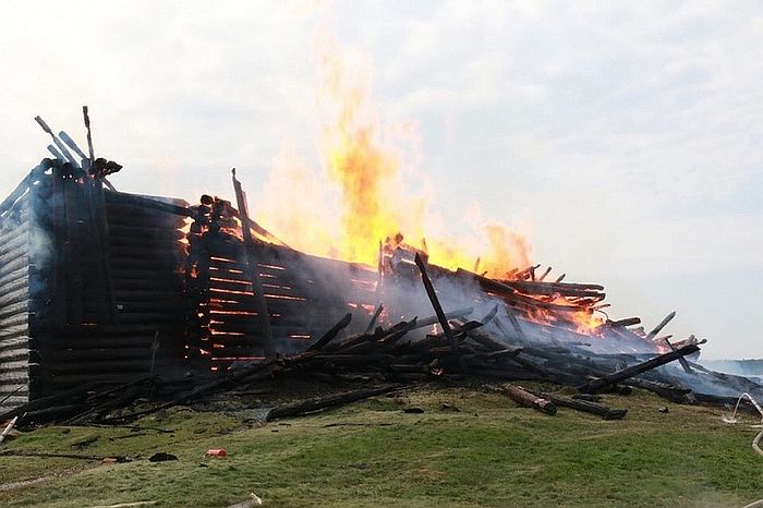 Церковь сгорела за 20 минут Фото: ГУ МЧС по Республике Карелия